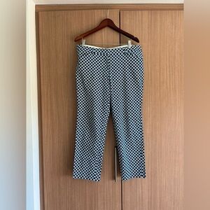 Blue cotton Geometric Patterned women's Pants, size 12